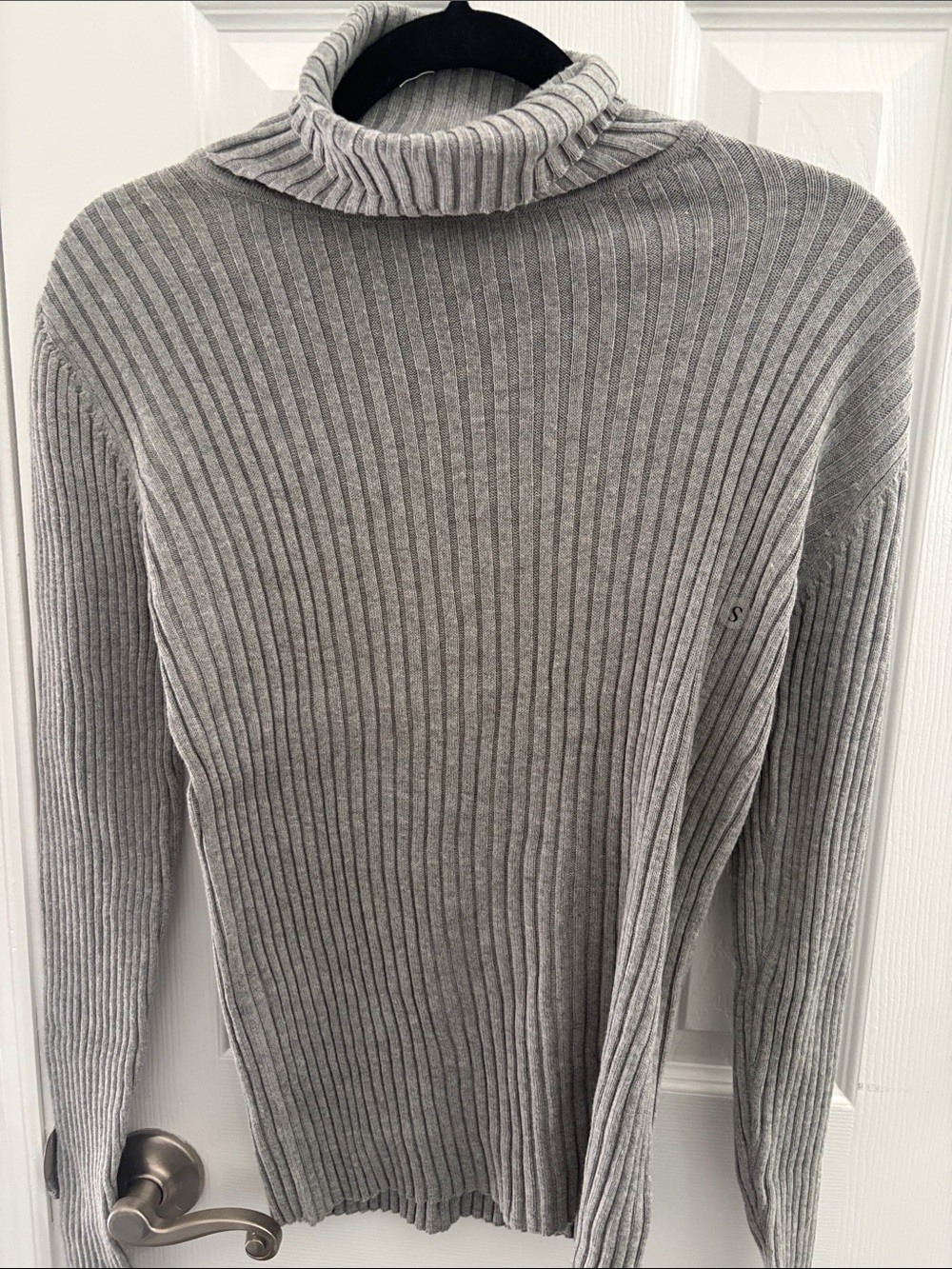 INC International Concepts Gray Ribbed Turtleneck Sweater